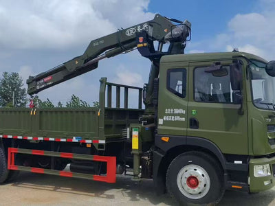 Shenbai Army Green Changxing Knuckle-Boom Crane.