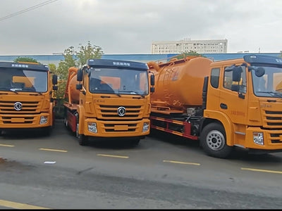 High-pressure vacuum sewer cleaning trucks are ready for overseas delivery!