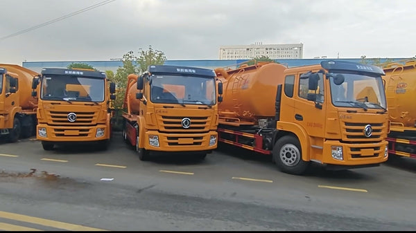 High-pressure vacuum sewer cleaning trucks are ready for overseas delivery!
