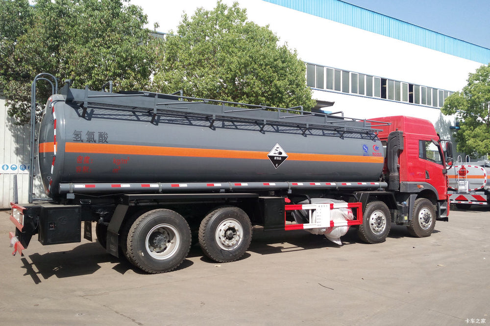 FAW Qingdao J6P HCl Tank Truck - Side View with Tank Detail