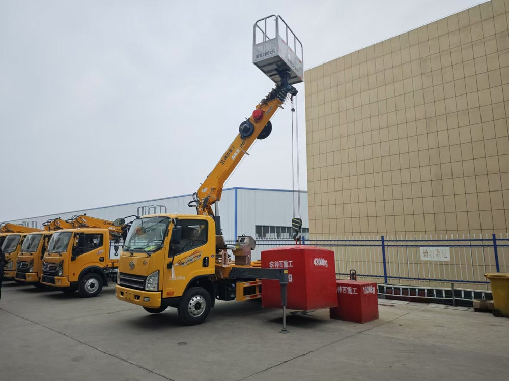FAW GKS20 3-in-1 Aerial Work Platform With Crane For Sale