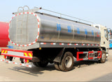 Dongfeng fresh milk transport tank truck - rear three-quarter view