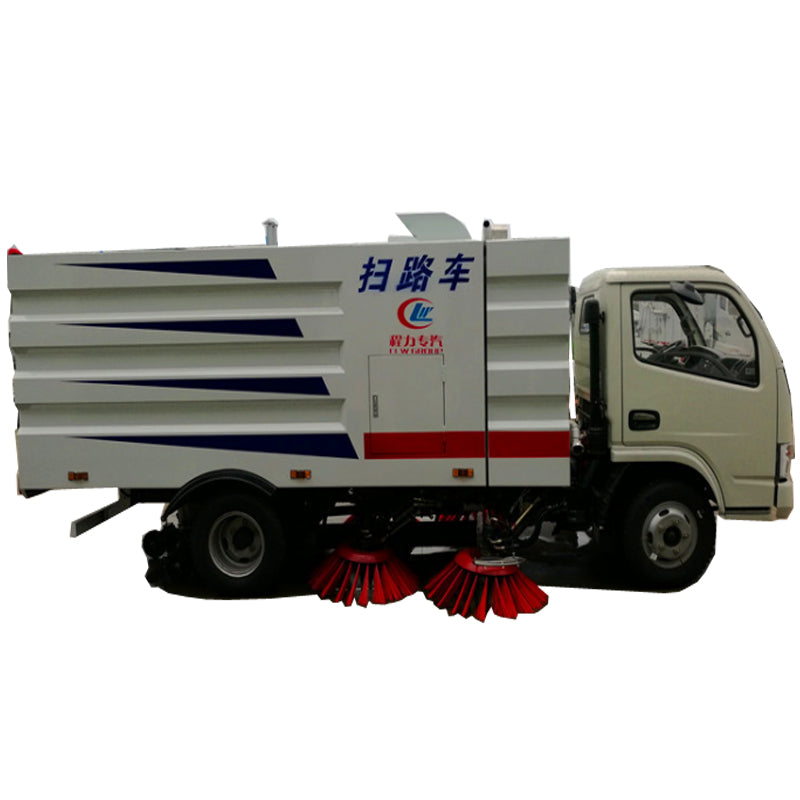 Dongfeng 4x2 Sweeper Sells Diesel-Powered Street Sweepers 4 Cubic Dumpster 2 Cubic Water Tank For Sale