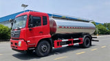Dongfeng Tianjin fresh milk tank truck - full side view