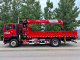 HOWO 4x2LHD Truck| City Crane Truck | 8-Ton 5-Section Boom | MAN Tech 290HP | 5.9m Cargo Box For Sale