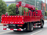 HOWO 4x2LHD Truck| City Crane Truck | 8-Ton 5-Section Boom | MAN Tech 290HP | 5.9m Cargo Box For Sale