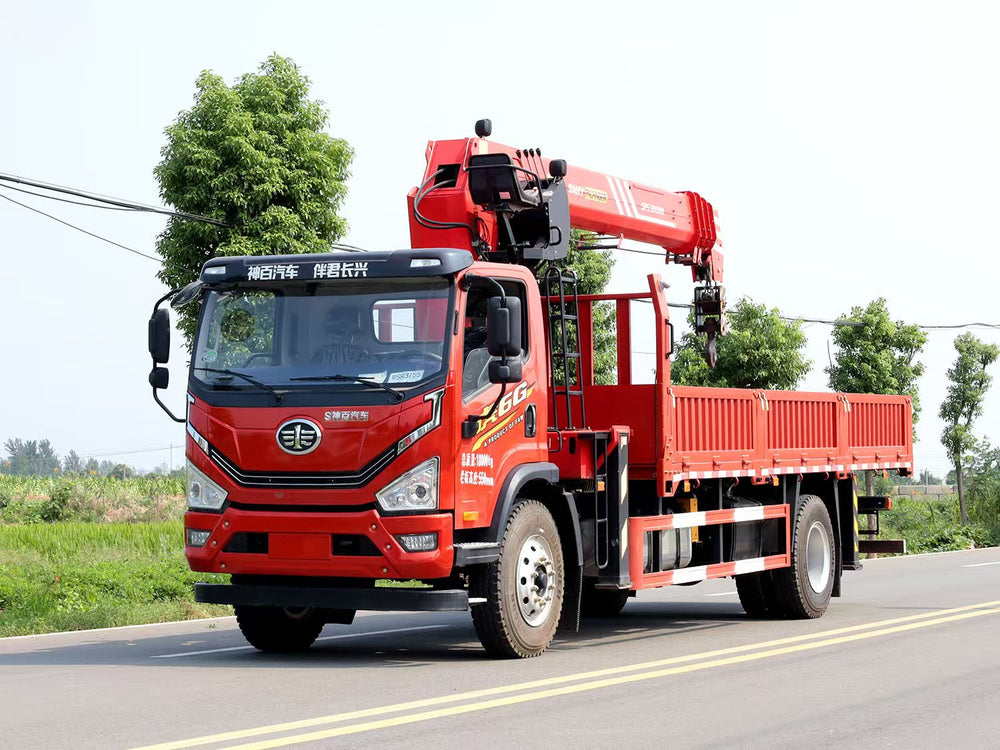Custom FAW LHD4x2 Crane Truck | 8-10 Ton SANY/Changxing Boom | Mountain Edition 220HP For Sale