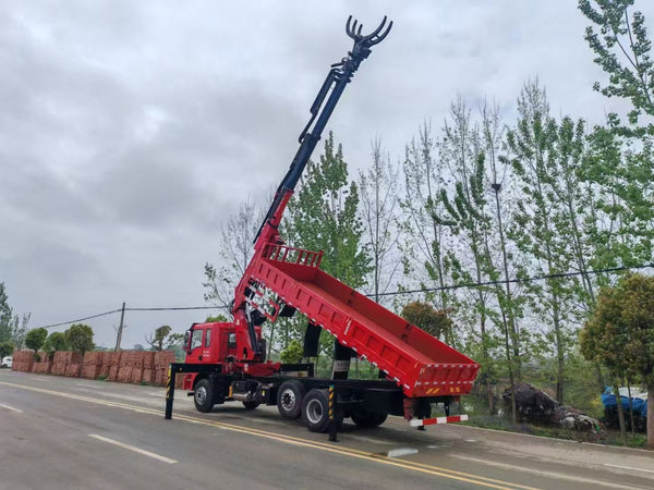 DongFeng Truck-mounted Grapple Crane with Tipper For Sale