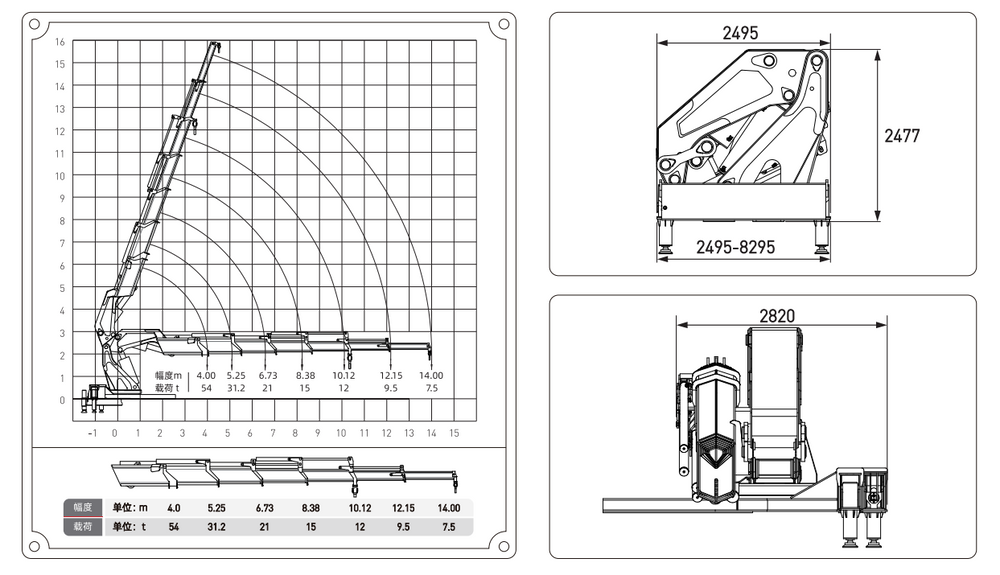HOWO 440HP Knuckle Boom Crane