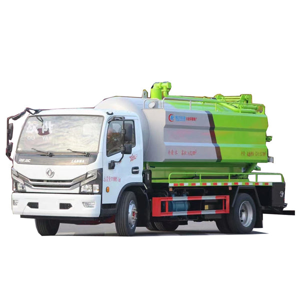 Dongfeng 4x2Sewage Suction Truck  4 square water tank 7 square waste tank