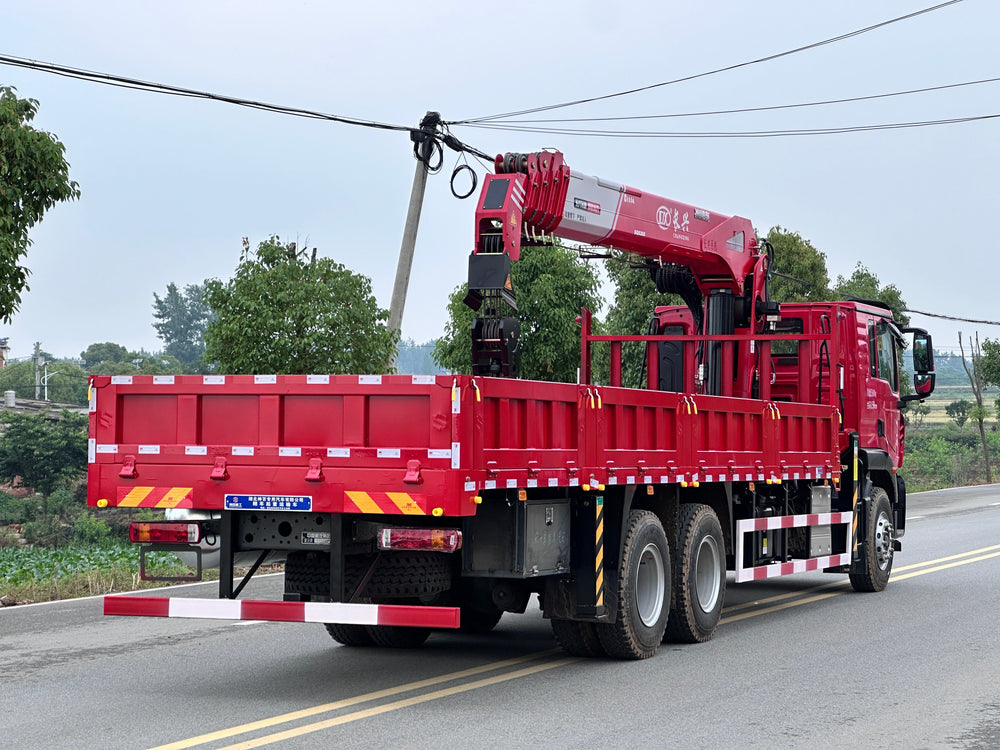 HOWO TX 6x4 Mountain Edition Crane Truck | 14-Ton 5-Section Boom | 8.4m Cargo Box | 320HP For Sale