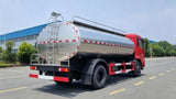 Dongfeng Tianjin fresh milk tank truck - rear view